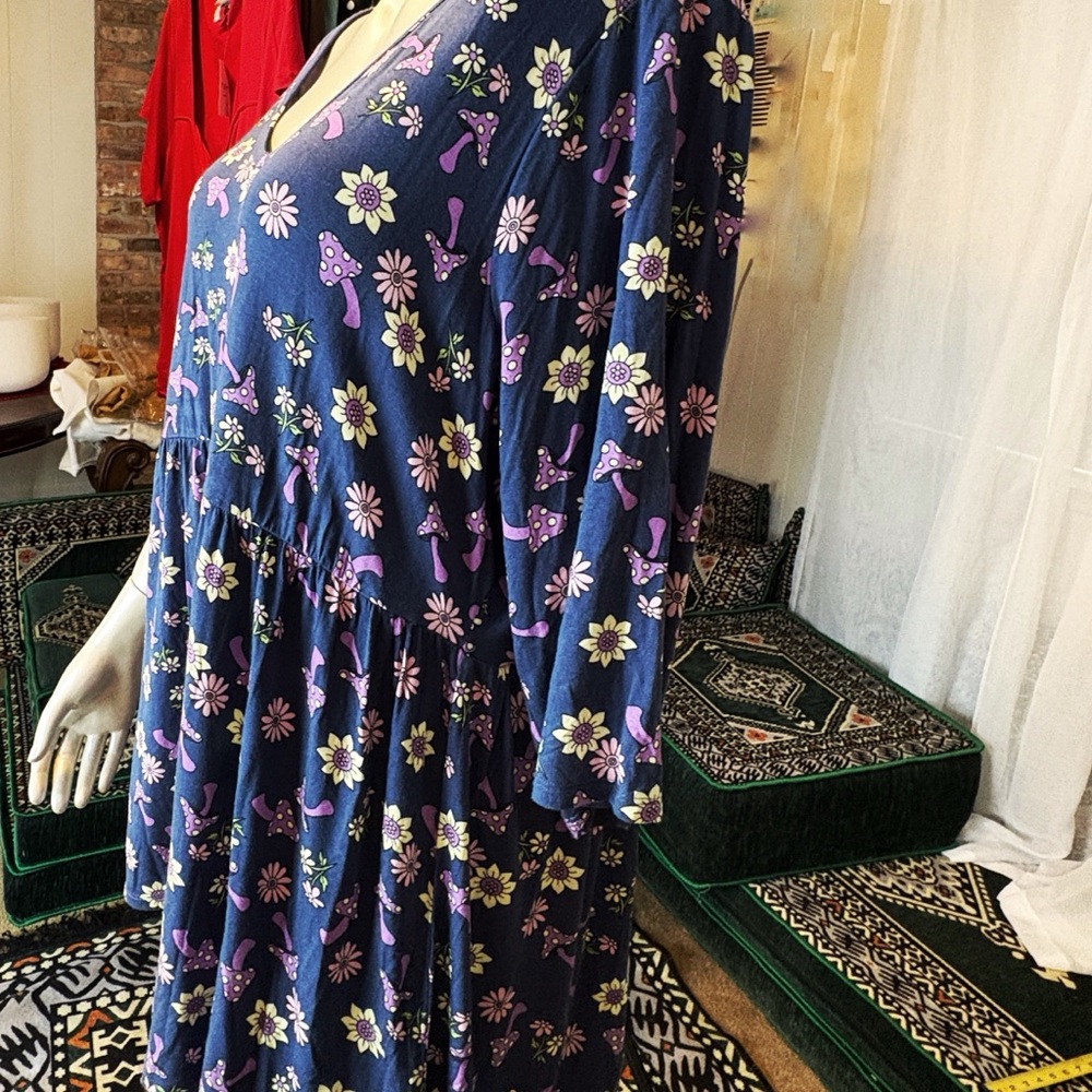 NWT Rue21: Floral Navy Women's Mini Dress - Picture 5 of 12